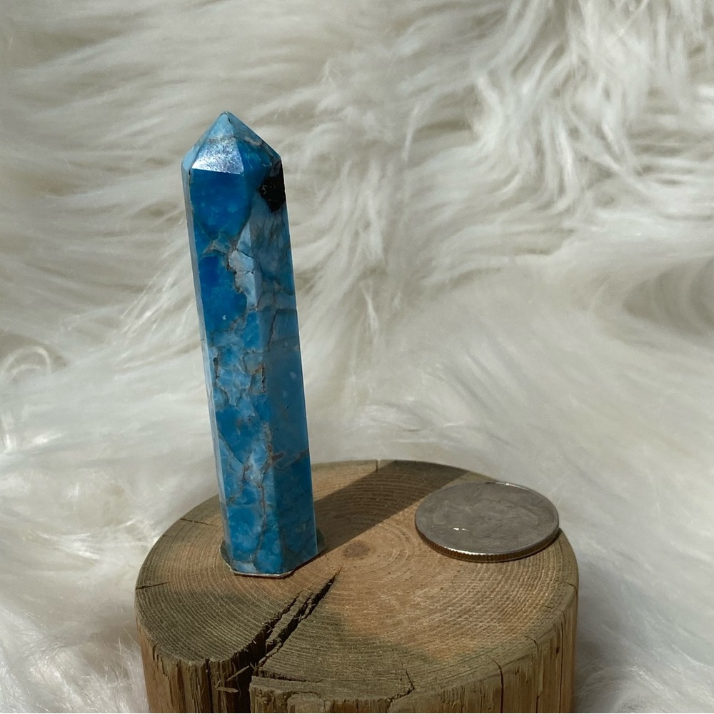 Blue apatite tower 2